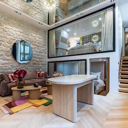 B Luxe Triplex, Cinema Near Place Des Vosges Ac 公寓 巴黎