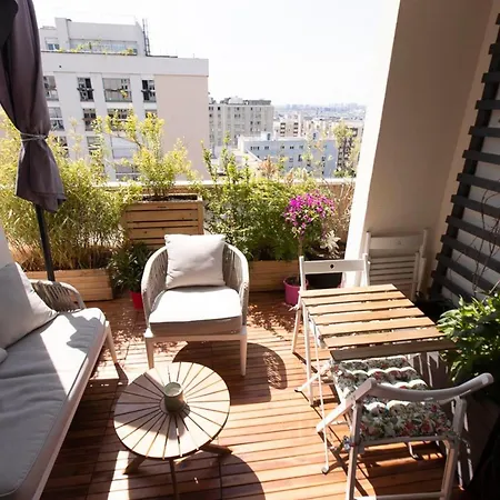 With Terrace And View Of Paris