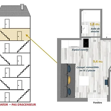 Tiny Studio - 12 M2 - Quartier Saint-ambroise - 5eme Etage Sans Ascenseur * Paris