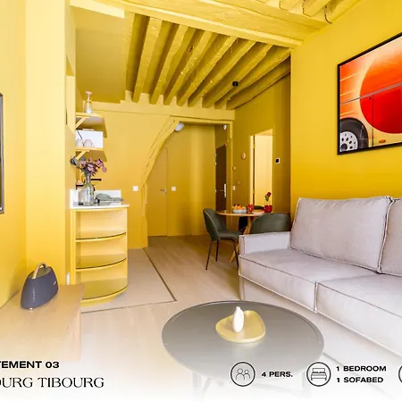Beauquartier - Marais, Bourg Tibourg Apartament Paryż