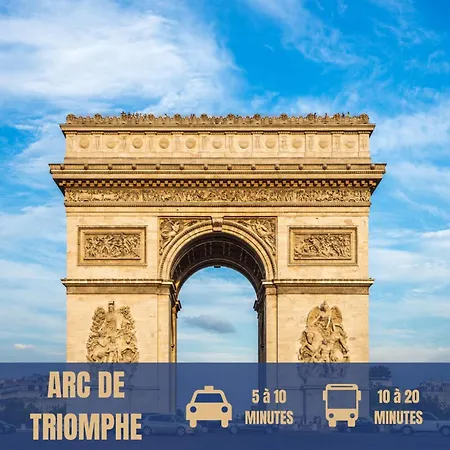 Lit Double Et Salon Avec Canape-lit A 10 Minutes Des Champs Elysees *