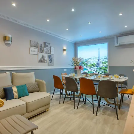 Apartamento Elegant Triplex In - Ideal For 10 - Aircon París