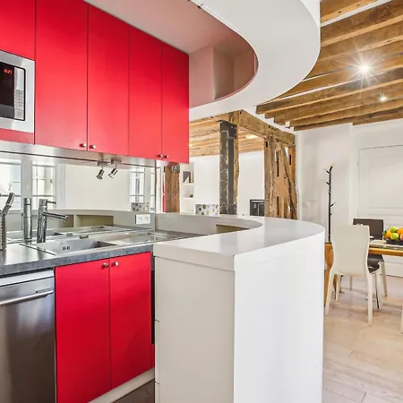 Appartement Spacious 1br In The Heart Of & Pompidou Parijs