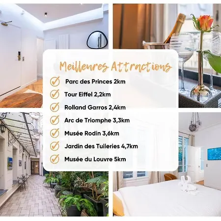 Apartment Le Canet - Passy Tour Eiffel A Pied - 4 Personnes- Climatisation - Vue Sur Cour *
