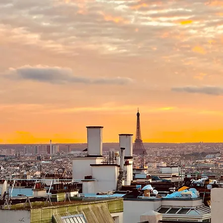 Direct Views Of Eiffel Tower & Sacre-coeur From Mezzanine - 10 Mins To Center Apartment Paris