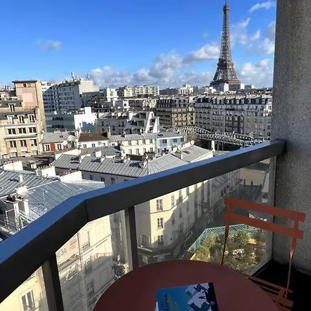 Tour Eiffel - Vue Imprenable Au-dessus Des Toits, Balcon Apartment *