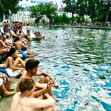 アパート Paris, Au Bord Du Canal Saint Martin *