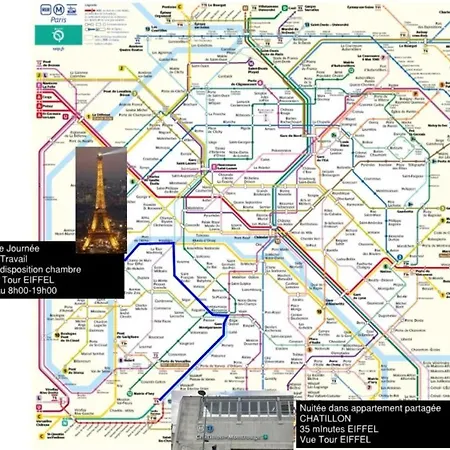 Accommodatie bij particulieren Dayroom Espace Sans Nuitee Et Partagee Chatillon Nuitee -- Repos Journee Ou Espace Travail 8-19h Proche Tour Eiffel Ou Usage Bureau A L'heure En Journee -- Nuitee Chatillon Avenue
