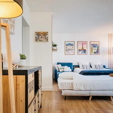 Myjolieparishome - King Size Bed, Ac Living Room, Balcony Apartment Paris