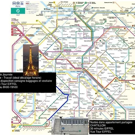 Chatillon Citea Express Chatillon Metro Pour Nuitee Avec Acces Direct Centre Et Espace Limite En Journee Sans Nuitee Acces Limite 8h00-19h00 Depot Bagage *