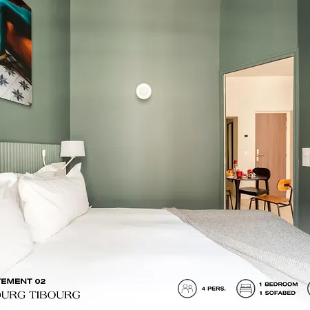Daire Beauquartier - Marais, Bourg Tibourg