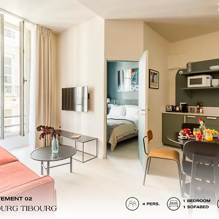 Daire Beauquartier - Marais, Bourg Tibourg