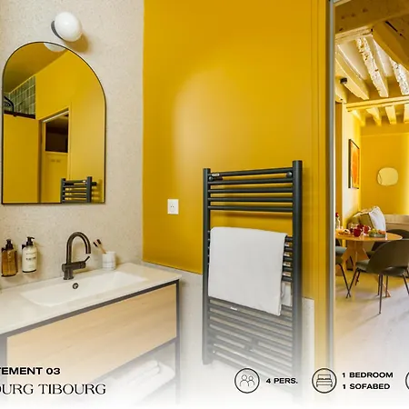 Daire Beauquartier - Marais, Bourg Tibourg *