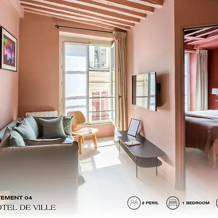 Daire Beauquartier - Marais, Bourg Tibourg Paris