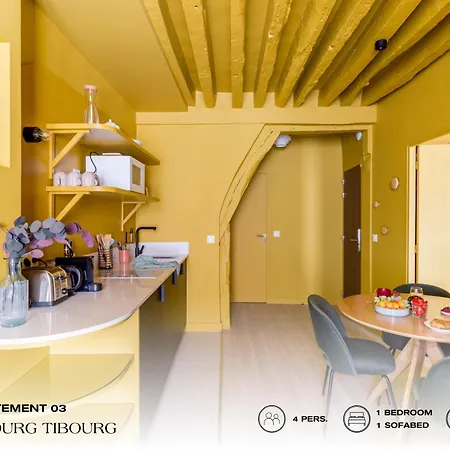 Daire Beauquartier - Marais, Bourg Tibourg *