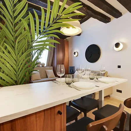 شقة Chic - 1br-4p -ac- Marais-vosges