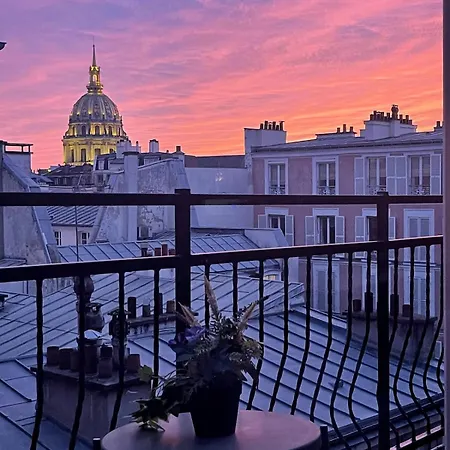 Beautiful Terrace Invalides And Fireplace Appartamento *
